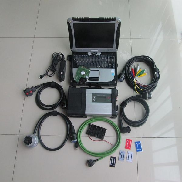 Диагностический инструмент mb star c5 cf19 НОУТБУК С SSD-программатором на 480 ГБ для легковых и грузовых автомобилей, компьютер с сенсорным экраном