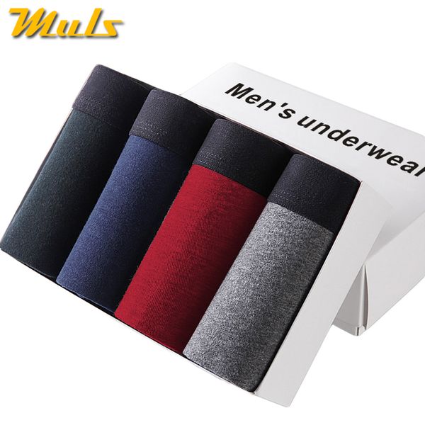 

4pcs/lot underwear men breathable male boxers short plain mens bodysuit under pant 95% cotton 5% spandex l-3xl without box pack, Black;white