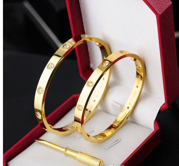 

2018 fa hion new ro e gold 316l tainle teel crew bangle bracelet with crewdriver and original box crew never lo e