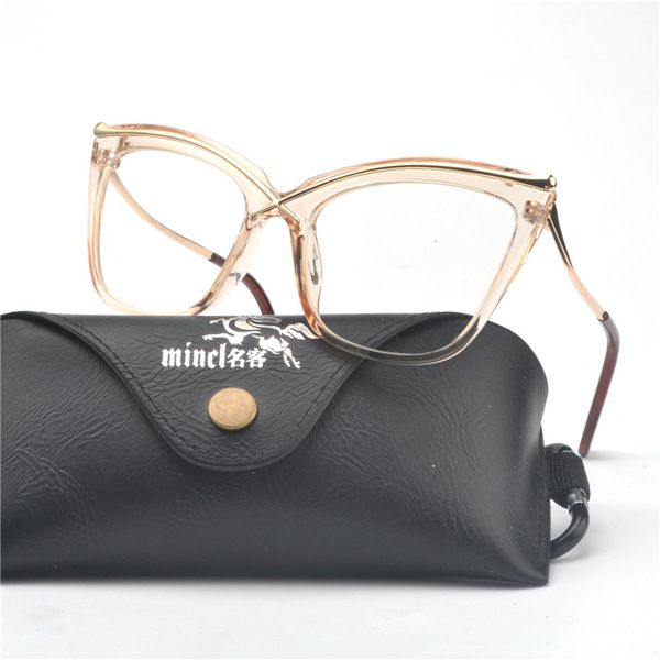 

mincl/ women's simple of brand design eyeglasses cat frames clear lens optical spectacle glasses fashion eyeglasses nx, Silver