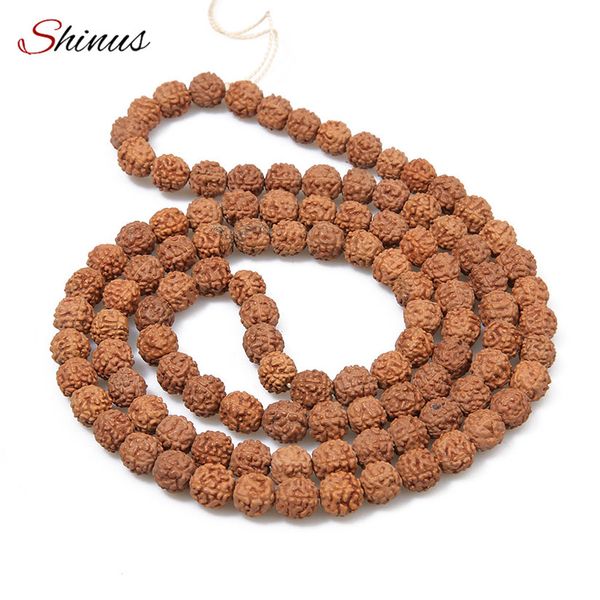 

shinus buddhist rudraksha beads jewelry making mala prayer 108pcs bodhi bead stone tibetan buddhism bracelet chakras meditation
