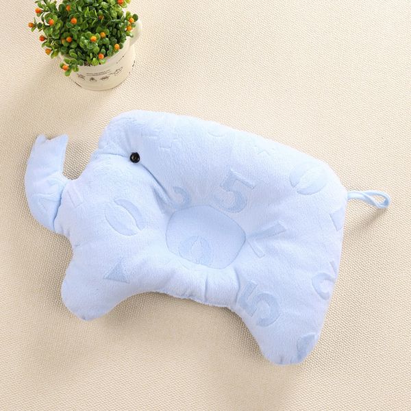 

baby shaping pillow soft cotton lovely cartoon sleep head positioner anti-rollover elephant head pillow protection of newborn