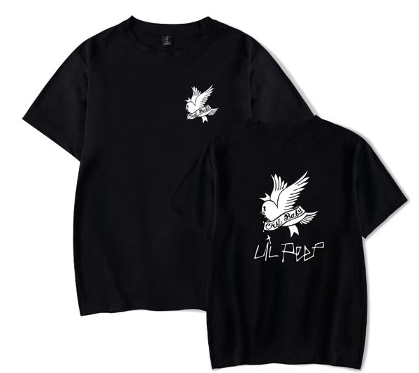 

lil tees tshirt short plus summer bird women fashion swallow hip peep lovers sleeved male hop rap t-shirt printed size skgxh, Black