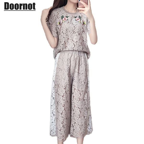 2018 Doornot Plus Size Lace Summer Women S Set Elegant Loose Short