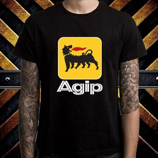 AGIP Black Short Sleeve T-shirt