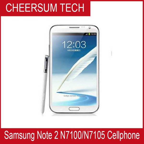

Unlocked Original Phone Samsung Galaxy note 2 N7100 8MP Camera Quad-Core 2GB RAM GSM 3G 5.5'' Touch Refurbished Phone