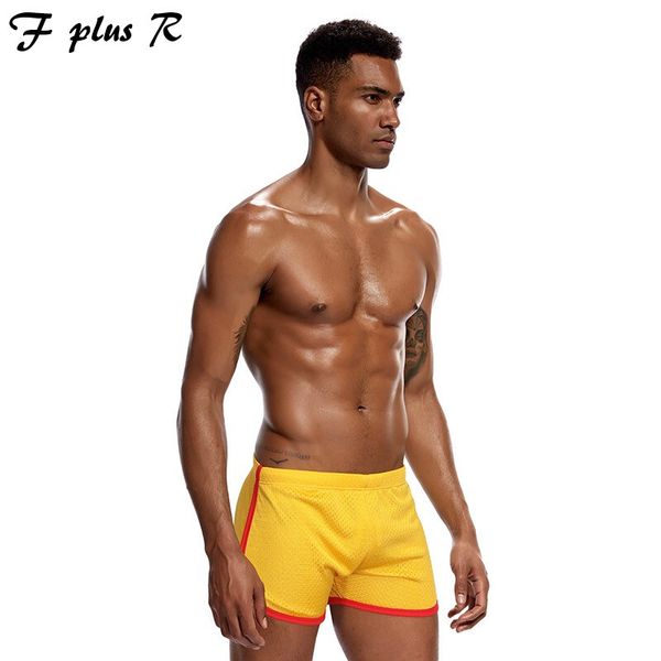 

f plus r new men's sports fitness workout running shorts,men's gym muscle shorts,men's mesh breathable shorts, Black;blue