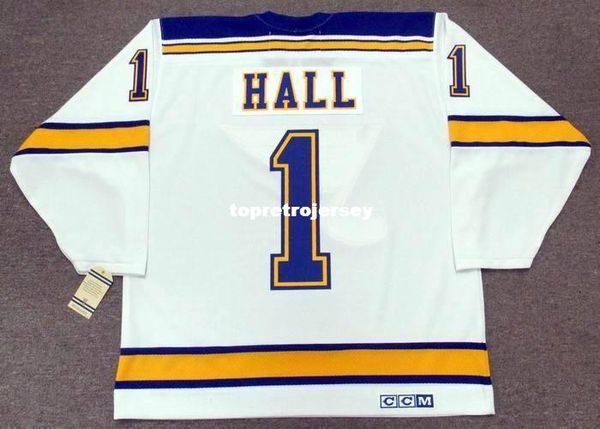 

wholesale mens glenn hall st. louis blues 1967 ccm vintage away retro hockey jersey, Black;red