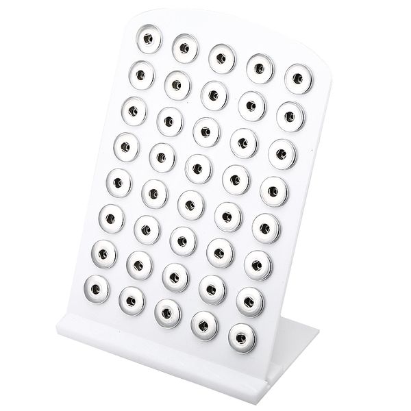 

noosa chunks white black acrylic snap display stands detachable set fit 40pcs snap 18mm snaps button jewelry stand display
