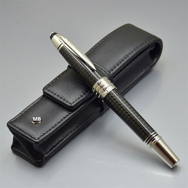 

Luxury Real Leather Case - Top High quality John F. Kennedy Black Carbon fiber Rollerball pen with MB Brands Serial Number As Christmas Gift