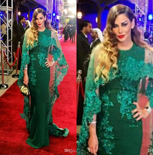 

dubai abaya kaftan evening dresses with detachable cape 2019 middle east appliques beaded evening gowns red carpet celebrity dress, Black;red