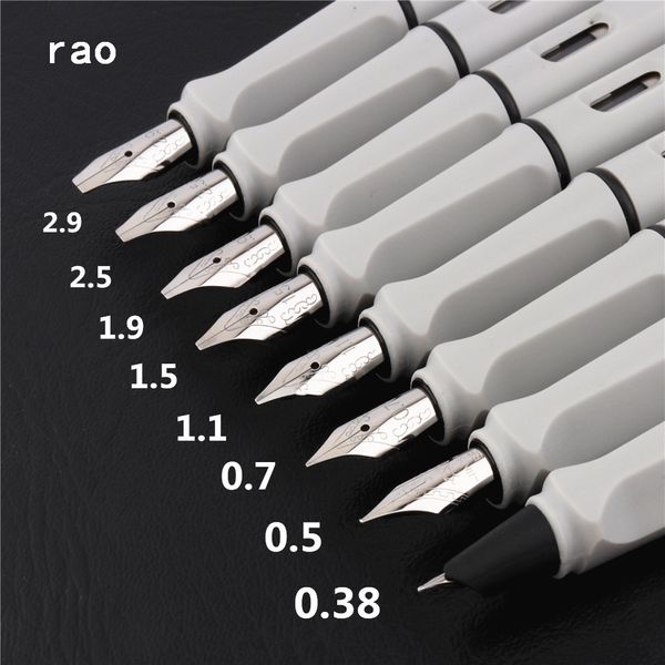 

luxury 872 matt gray various pen tips 0.38/0.5/0.7/1.1/1.5/1.9/2.5/2.9mm fountain pen school office stationery ink art pens