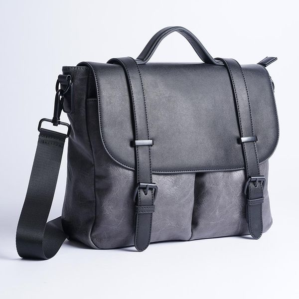 

men's women's vintage crossbody briefcase casual bag business grab simple computer pu fashionable documents for bag oqhju, Red;black