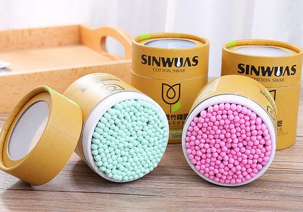 

200pc cotton wab bamboo tick elected long taple cotton bud cleaning of ear environmental protection package cotton pampon microbru h