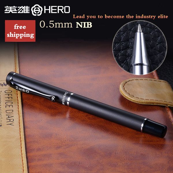 

grade gems metal roller pen matte black ball pen office & school stationery with black ink refill ing, Blue;orange