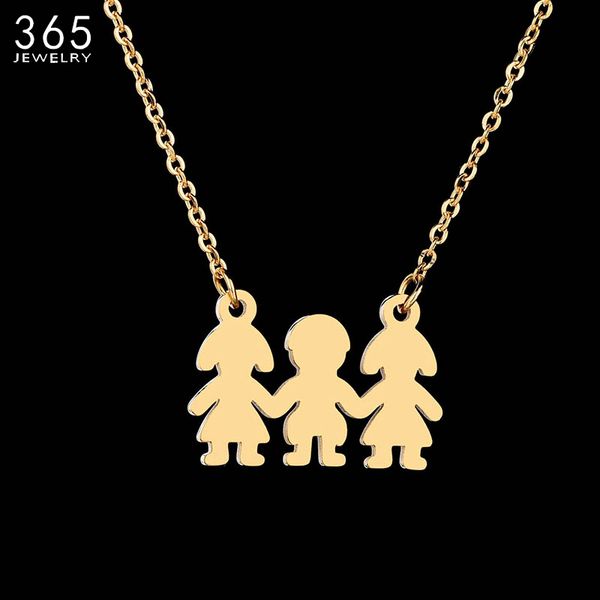 

eternity jewelry gold color boys girl pendant necklace stainless steel personalized friends necklace for friend gift, Silver