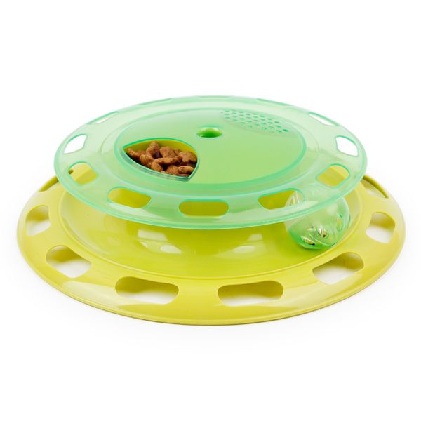 Flying Discs Cat Toy Music Play pode ser girado brinquedos de disco para gatos Tecido de plástico melhor presente para seus pequenos animais de estimação cão gato brinquedos