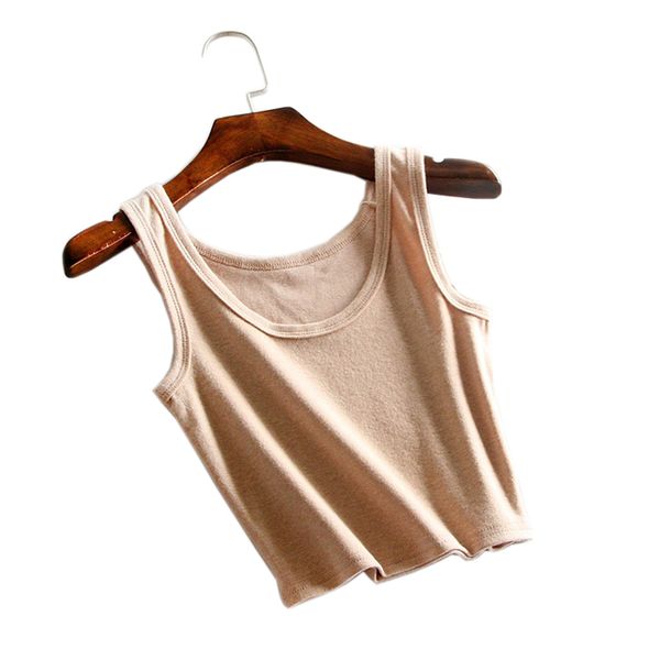 

fashion fitness skinny crop 2018 new women tight bustier crop slim t-shirt belly casual vest tank, White