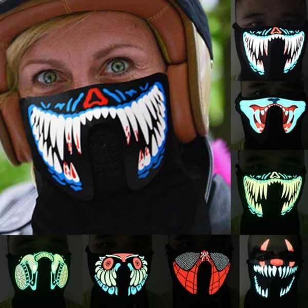 

halloween led glowing mask light cosplay luminous flash masks party prop masquerade masks carnaval christmas mascaras disfraces
