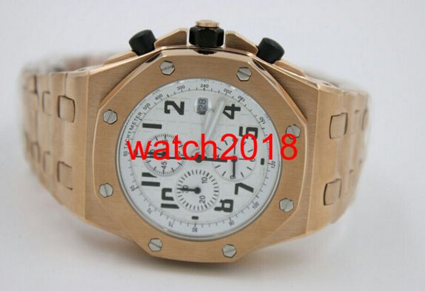

Luxury Watch Wristwatch New Quartz Movement Stop Watch Chronograph Steel Bracelet 0riginal Clasp Rose Gold Mens Watch