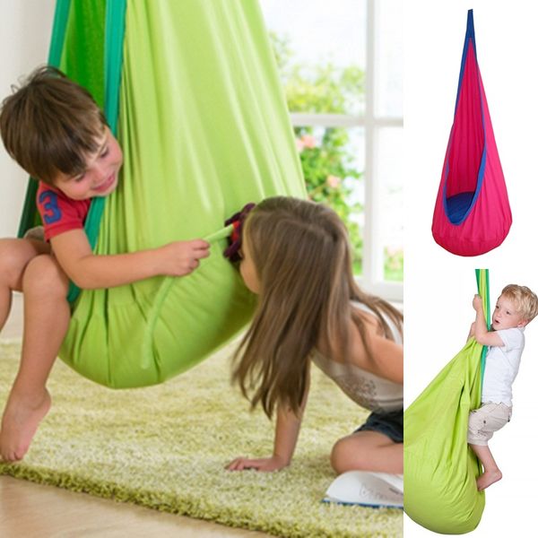 Baby Swing Children Pod Hammock Indoor Outdoor Hanging Chair Seat Nest Blue Green Orange Canada 2019 From Topprettymall Cad