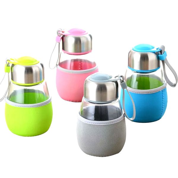 Acheter Dessin Animé Amants De Pingouin Enfants Verre Avec Corde étudiant Sport Voyage Bouteille Deau Filtre Couvercle 400 Ml Meilleur Cadeau De