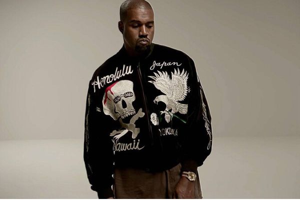 

Mens Embroidered Skeleton Cardigan KANYE WEST Flight Pilot Jacket High Street YOKO Letter Print Coat Males Outwear Jacket Coat Tops