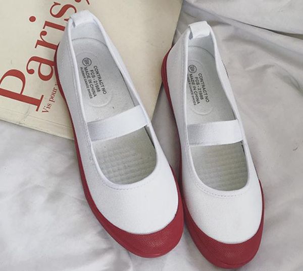 

send 2018 spring and autumn new style canvas women's shoes with round head, Black