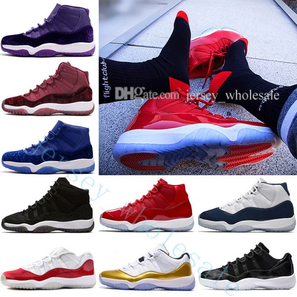 

2018 new 11 mens basketball shoes high gym red midnight navy win like 82 96 11s women low bred 72-10 space jam 45 concord wool sneakers