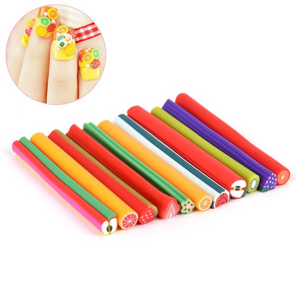 

jetting 50 pcs nail art decorations fruit flower butterfly heart feather animal fimo canes stick rods polymer clay stickers tip, Silver;gold