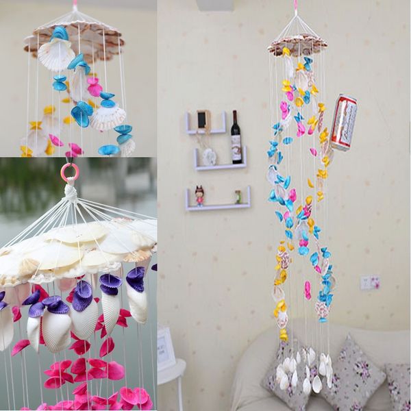 Mediterranean Style Natural Shells Wind Chime Hanging Decor