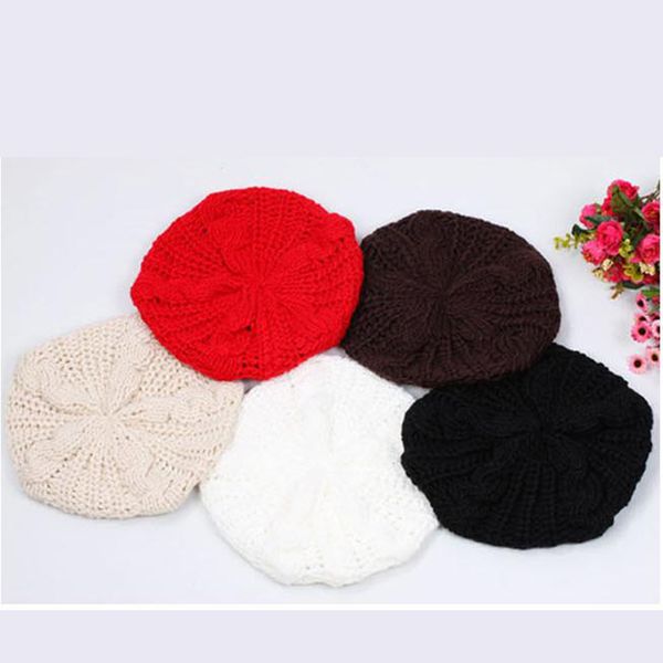 

new arrival 1pcs south korea's popular autumn and winter ladies warm bud cap twist knitted wool cap beret, Blue;gray