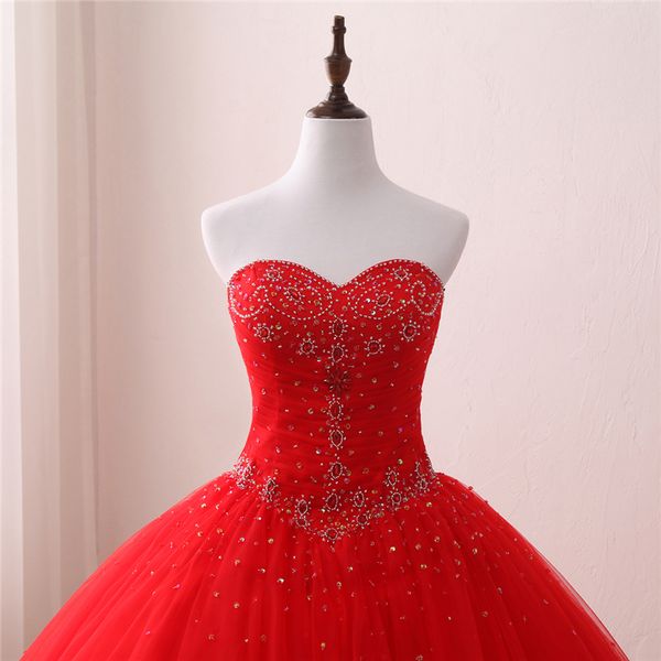 

2021 new arrived 100% real p red quinceanera dresses ball gown with beaded sweet 16 dress for 15 years pageant gown, Blue;red