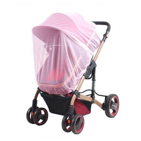 

new white infants baby stroller pushchair mosquito insect net safe mesh buggy crib netting cart mosquito net full cover netting