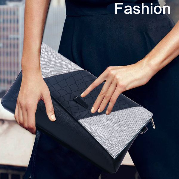 

fashion crocodile women day clutches bags patchwork genuine leather messenger bags ladies envelope evening party bag handbags