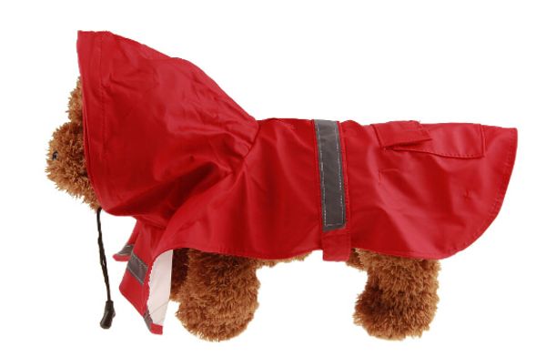 

собака плащи пу отражение водонепроницаемый непромокаемые одежда для маленьких собак посредничать собак