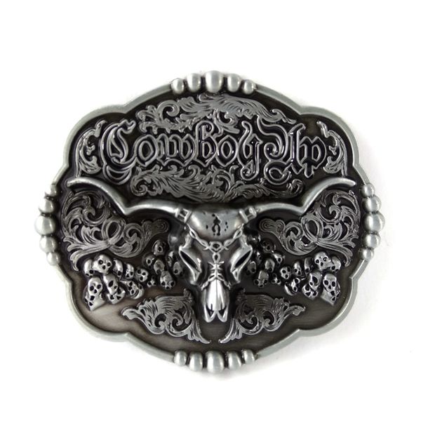 

drop shipping male belt accessories western texas longhorns belt buckle cowboy clip retail custom metal buckle, Black;brown