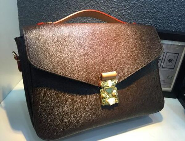 

leather women pochette metis handbag hight purses real bag shoulder quality shipping leather brand crossbody genuine shoulder aginc, Red;black