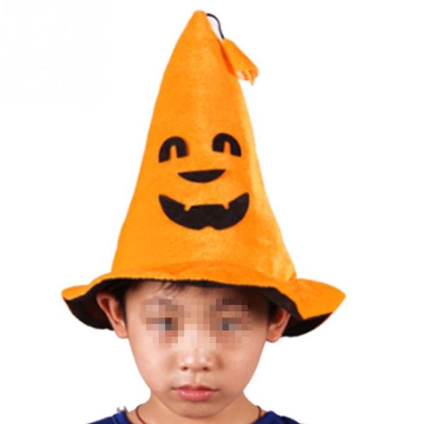 

lovely tip pumpkin costume velveteen hat for party hallowmas halloween orange