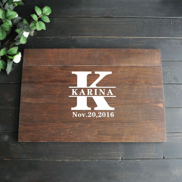 

alternative wooden guest book wedding ideas personalized name guestbook sign modern wedding guestbook