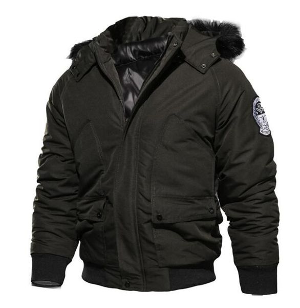 

Mens Jackets Winter New Mens Clothing Thickened Cotton Pocket Coat