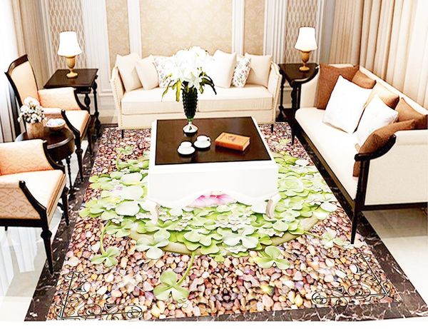 

обои для рабочего стола home decor зеленый водяной салат 3d европейский боковой пол 3d природа