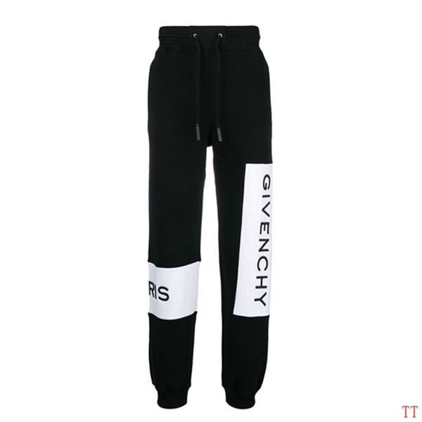 

fashion mens designer pants brand jogger pants casual track trousers side letter drawstring pant men brand sport sweat pants, Black