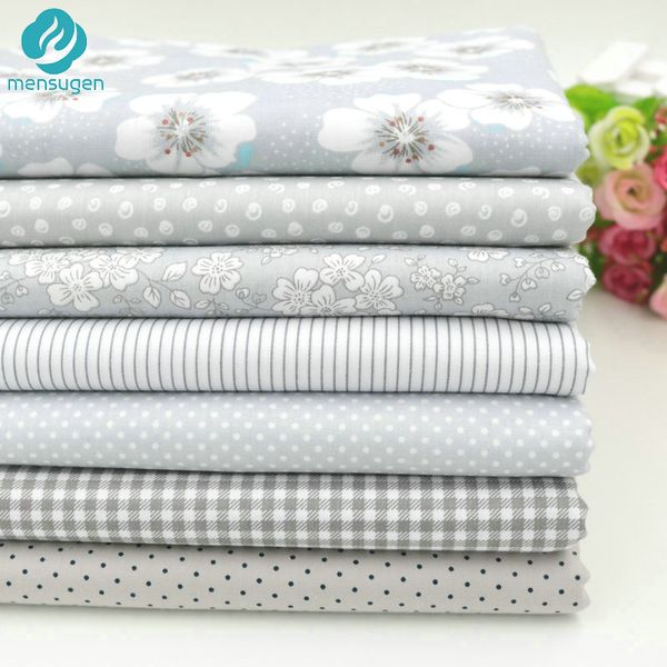 

2016 new 7pcs 40x50cm gery cotton fabric for patchwork quilts cushions patchwork telas sewing tissue diy crafts tilda cloth, Black;white