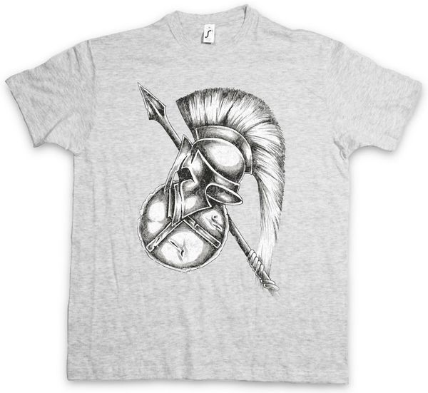 SPARTAN GEAR T-SHIRT Sparta Spartans Spartaner Schild Speer Helm Leonidas 300