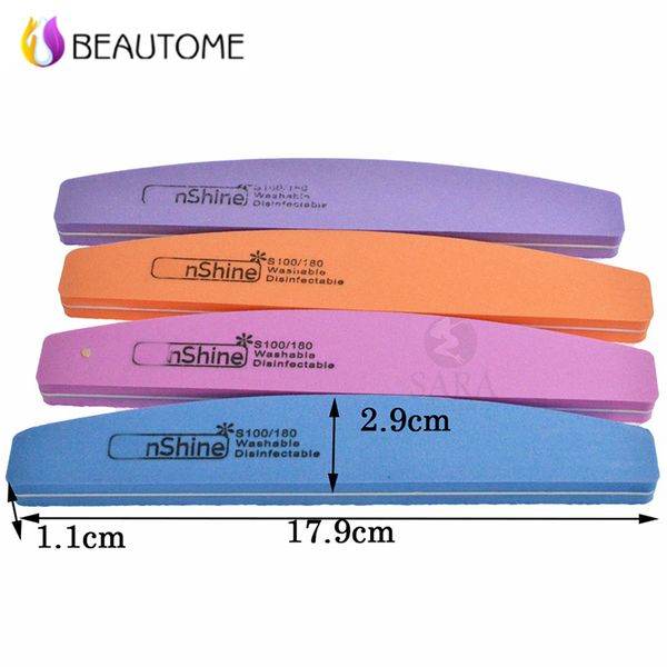 

4pcs nail file 100/180 can reuse sponge diamond buffing sanding washable files manicure pedicure polish beauty nail art tool