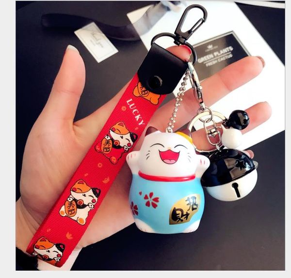 Acheter Cinq Chats Porte Bonheur Porte Clés Pendentif Dessin Animé Chat Poupée Cloche Sac Pendentif De 402 Du Chxbongs Dhgatecom