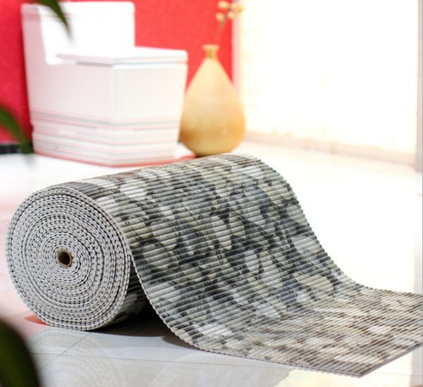 

cobblestone pvc thickened antiskid mat toilet waterproof shower carpet rectangular carpets customized wholesale 130*100cm y003