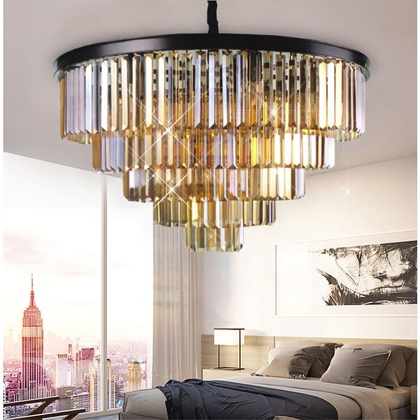 

американский блеск светодиодные кольца старинные чердак стекло k9 хрустальная люстра светильники светильники для спальни гостиная кухня