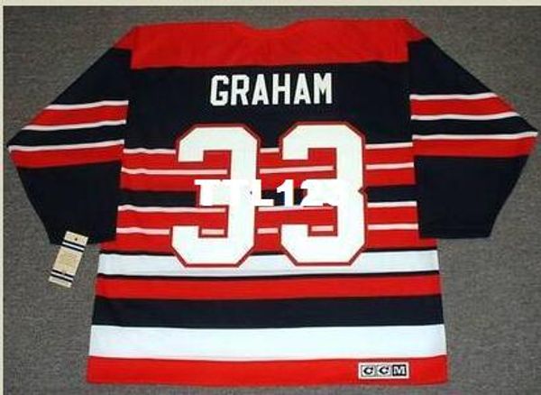 

мужские #33 дирк грэм чикаго блэкхокс 1992 ccm старинные ретро хоккей джерси или пользовательские любое имя или номер ретро джерси, Black;red